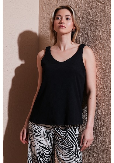 Fashion Friends Bayan Bluz 25y0513k1 Siyah Siyah