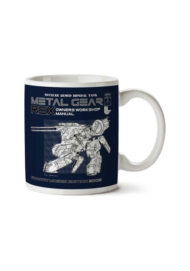 Metal Gear Solid Rex Owners Workshop Manual İki Tarafı Baskılı Kupa Bardak Çok Renkli
