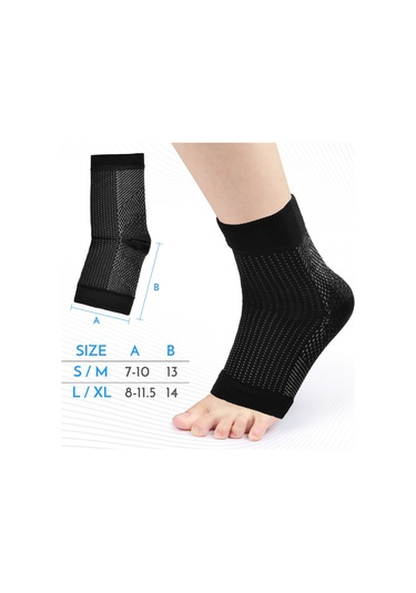 Teltree Spor Ayak Bileği Ve Arka Topuk Koruyucu Çoraplar - Arka Desteği Ve Dolaşımı İyileştirir, Yaralanmaları Azaltır Siyah Desen L/xl Diğer