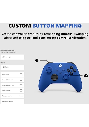 Microsoft Xbox Core Wireless Controller Oyun Kolu Shock Blue