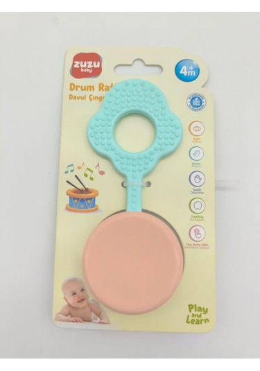 Zuzu Oyuncak Davul Çıngırak Kartela 4215 Çok Renkli
