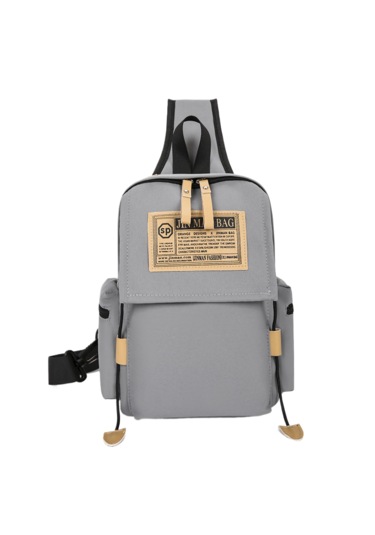 Büyük Kapasiteli Üniseks Çapraz Askılı Çanta-gri Gri