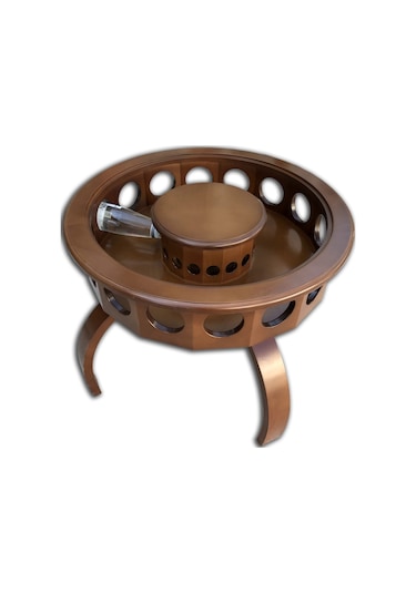 Şarap ve Içecek Sunu Kayın Torna Model Masif Ağaç Natüre Ceviz Bo