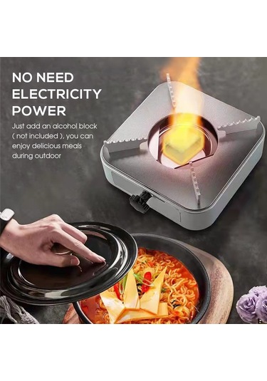 Kosona Altın Renkli Çekmeceli Alkol Ocağı - Aluminyum Ve Paslanmaz Çelik Malzeme İle Isıtma Aleti Altın