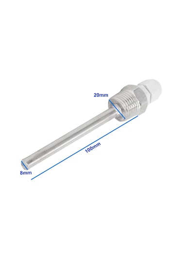 Metal Sensör Probu 100mm Çelik Kılıf Kutu Sıcaklık Isı Termo Tüp Boru D818b20 Ntc Lm35 Pt100 Koruyu