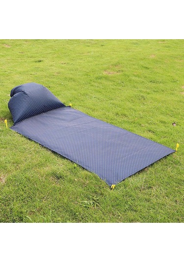 Homyl Baş Destekli Piknik Örtüsü Çim Yürüyüşü İçin Donanma 85x210cm Çok Renkli