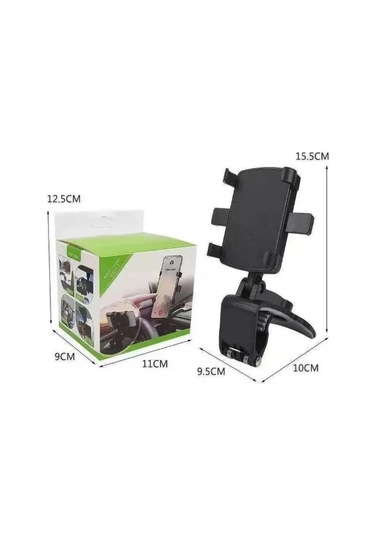 Maiyame Siyah Arabaya Telefon Tutucu - 360 Döner Ve Katlanabilir, Dashboard İkincil Nesil Kanca Tipi