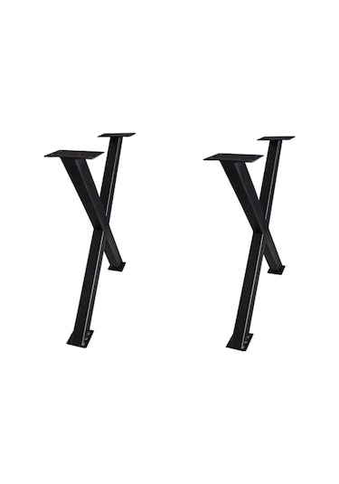 Metal Sehpa Ayağı Masif Ahşap Kütük Orta Sehpa Ayakları Metal X A