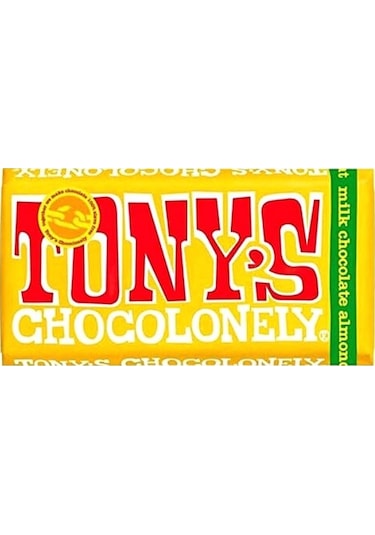 Tony's Chocolonely Vollmilch Honig Mandel Nougat Chocolate 180 G