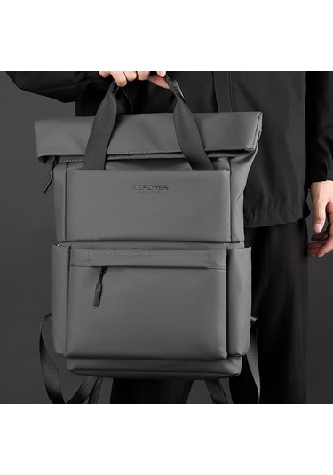 Sones Wepower Büyük Kapasiteli Pilet Çanta Kısa Seyahat Sırt Çantası Hafif Günlük Bilgisayar Çantası Gri