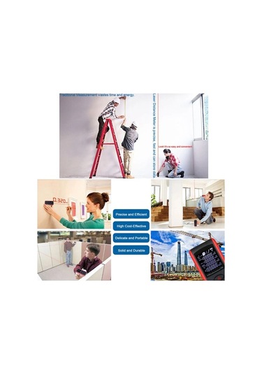 Besthome1 Taşınabilir Lazerli Mesafe Ölçer - 70m Menzil, Alan Hacim Açılı Göstergeli, Yüksek İşlemci Performanslı, Kullanımı Ko