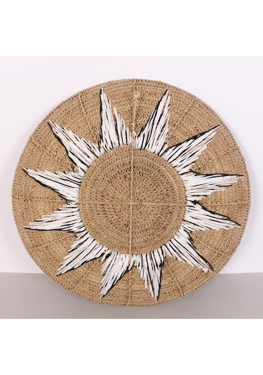 Doğal Rafya Duvar Tabağı 60 Cm