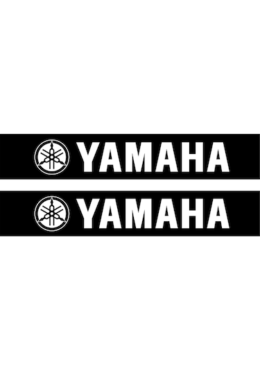 Yamaha Motorcu Boru Sticker Set Beyaz