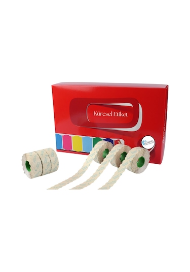 Meto Etiket Kırmızı 42 Rulo 42x1500 A7 Fiyat Etiketi Tabanca Etiketi 1