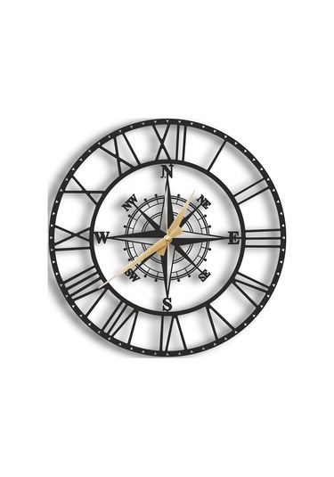 50X50 Dekoratif Duvar Saati + Tablo 35 Cm (482235163) Siyah