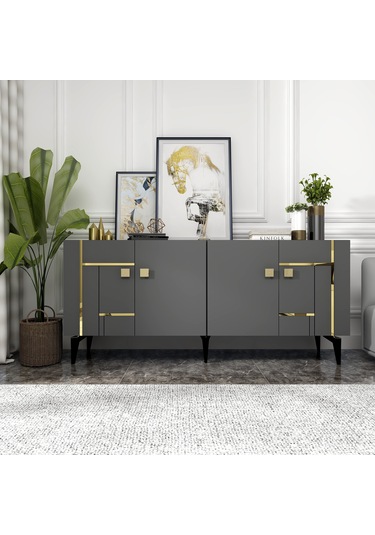 Maddera Konsol Antrasit-altın