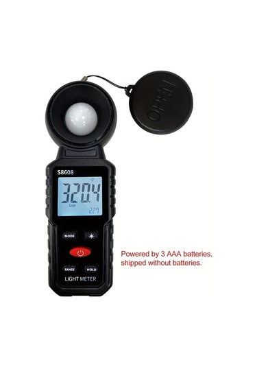 Boatshop1 Siyah Dijital Işık Ölçer Luxmetre 20 Lux 200000 Lux 18500 Fc Aydınlatma Ölçüm Cihazı Pil Dahil Değil