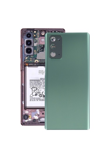 Cbtx Samsung Galaxy Note20 Uyumlu Kamera Lens Kapaklı Pil Arka Kapağı Yeşil