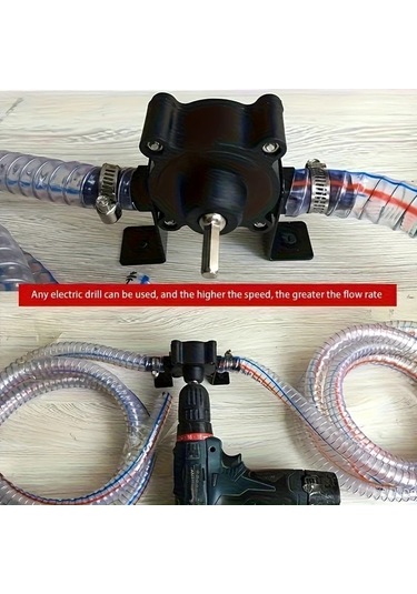 Xuweiwei Black Mini Manuel Kendinden Emişli Pompa Bahçe Kuyu Suyu Yağ Transferi