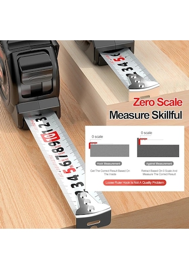 3x19mm-yüksek Hassasiyetli Ölçme Aletleri 3 5 7.5 10 M Ev Ağaç İşleme Cetveli Kalınlaşma Su Geçirmez Ve Anti Korozyon Mezura