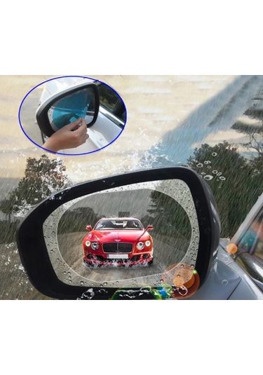 Oto Araba Yan Ayna Yağmur Kaydırıcı Film Çift Sarı - Siyah