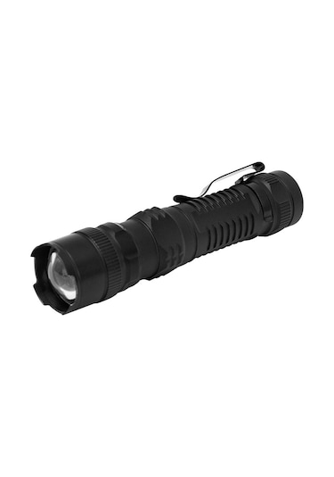 Üç Modlu , 1300 Metre Menzilli, Usb Şarjlı, El Feneri, Alüminyum, Ip6, Siyah