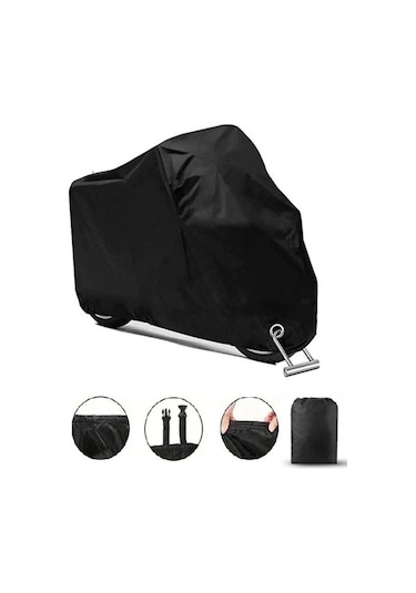 Qj Atr125 Siyah Kilit Uyumlu Motor Brandası Ultra Kalın Motosiklet Brandası