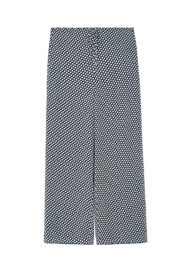 Theory Geometrik Desenli Geniş Paça Pantolon Çok Renkli