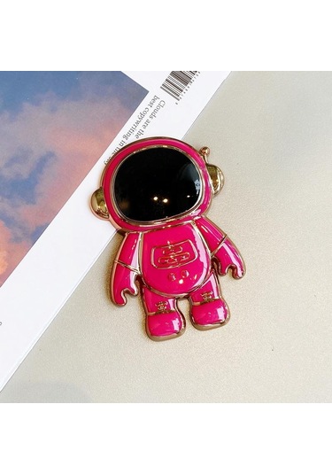 Evrensel Tutucu Sevimli 3d Astronot Kickstand Standı Masası Braketi Cep Telefonu Arka Durumda Sıcak Pembe
