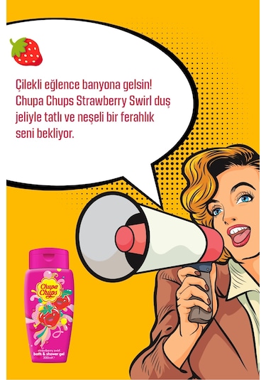 Chupa Chups Çilek Banyo ve Duş Jeli 300 ML