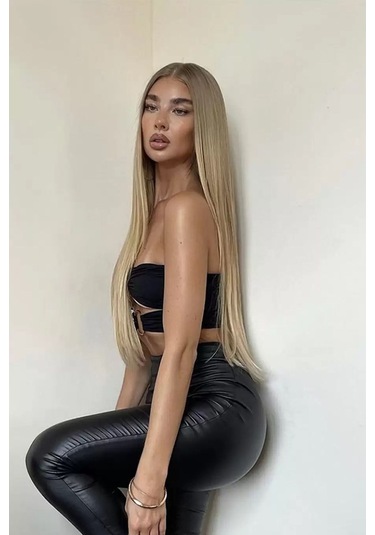 Caş Dekorasyon Isıya Dayanıklı Yıkanabilir Yarımay Çıtçıt Saç -16 -bal Köpüğü- Düz-60 Cm- 110 Gr Bal Köpüğü