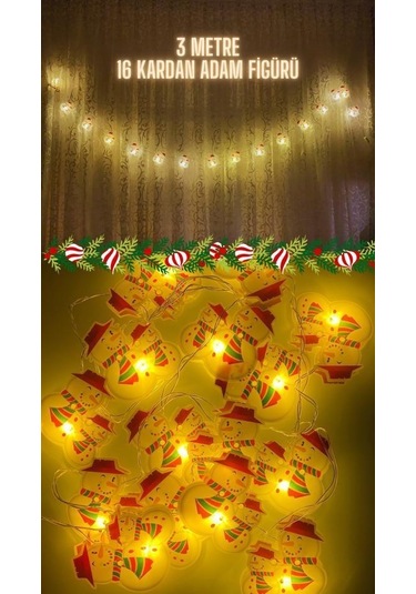 3 Metre 16 Kardan Adam Led Işığı Led Aydınlatması Günışığı Animasyonlu