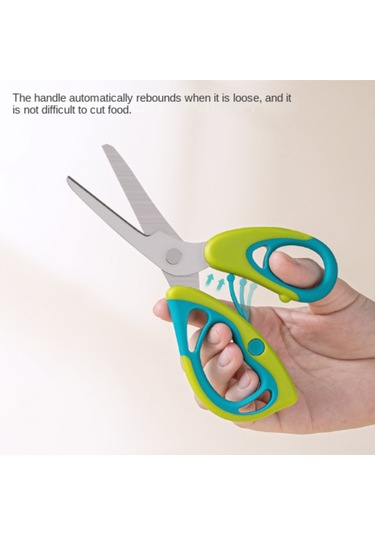 Konesam Açık Yeşil Bebek Besin Makası - Çelik, Multifonksiyonel Sebze Et Kesici, Ev Ve Taşınabilir Anne Bebek Gereci