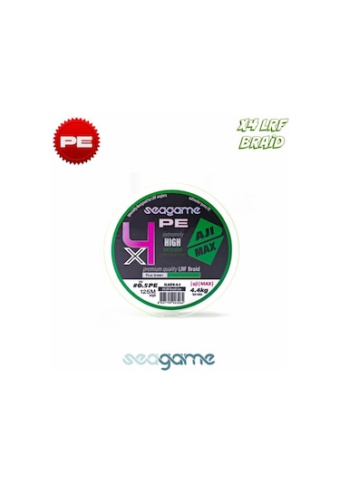 Seagame X4 Aji Max 0.5pe 125m Fluo Green Lrf İp Misinası 0.11mm