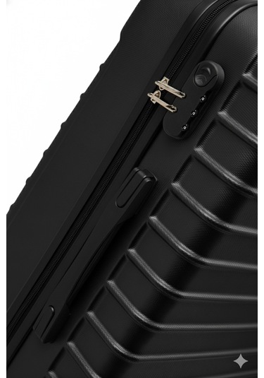 Kabin Boy Valiz 4x2 Teker Siyah-siyah 1168-s Siyah