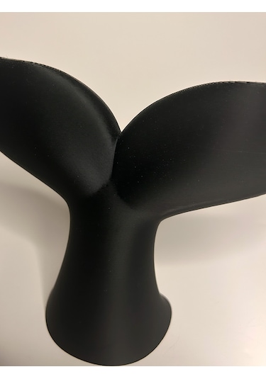 Modern Balina Kuyruğu Obje Minimal Salon Masa Üstü Dekoru Siyah