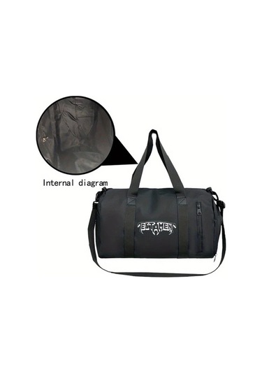 Sandwich Motion003 Spor Çantası - 1 Adet Büyük Kapasiteli Katlanır Fitness Çantası Siyah Siyah