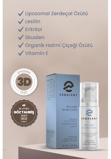 Esqulent Blue Light Blocker Mavi Işık Korumalı Krem 50 ML