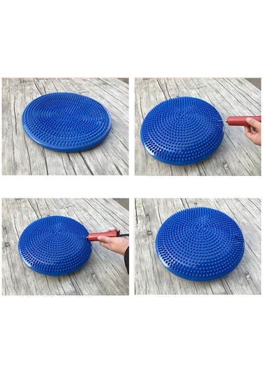 Anjiexun Yoga Topları Masaj Pedi Şişirilebilir Denge Yastığı Gümüş-gri Gümüş-gri