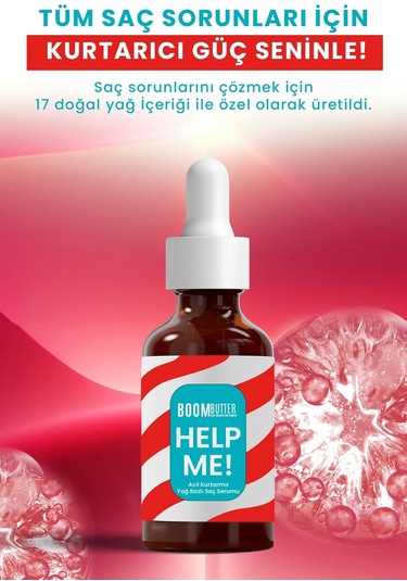 Boom Butter Help Me Acil Kurtarma Yağ Bazlı Saç Serumu 50 ML