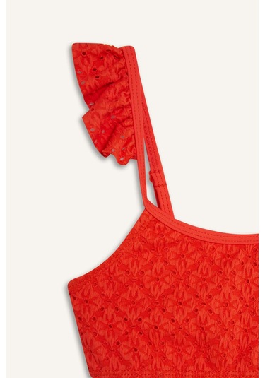 Defacto Kız Çocuk Desenli Bikini Takımı E5126a825hsog588 Turuncu