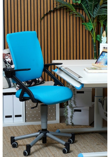 Creo Mobili Yükseklik Ayarlı Vega Plus Çalışma Sandalyesi, Ofis Ve Bilgisayar Koltuğu Mavi/mavi Gri Creo Mobili Yükseklik Ayarlı Vega Plus Çalışma Sandalyesi, Ofis Ve Bilgisayar Koltuğu Mavi/mavi Gri
