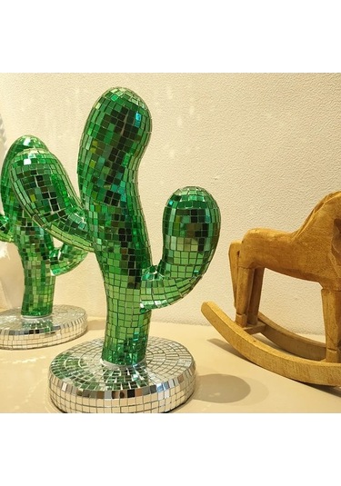 Tongxida Treasure 1 Adet Ev Festivali Dekorasyon Retro Disko Kaktüs Süs