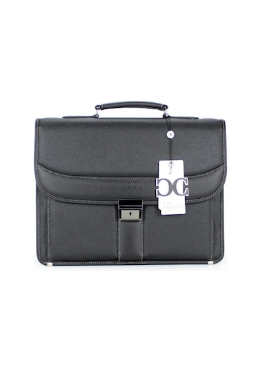 Case Club El Omuz Çantası & Laptop Bölmeli Evrak Çantası 15,6 İnç Kilit Mekanizmalı Siyah