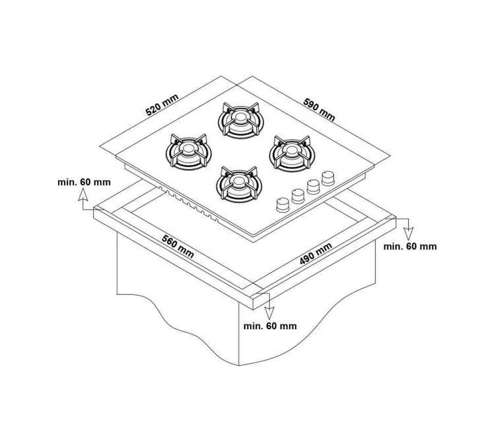 Simfer SB8228 - T3046 - SD8708 Trend Mekanik Siyah 3'lü Ankastre Set