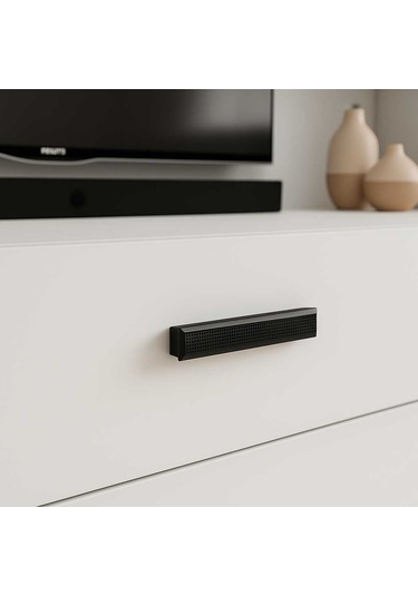 Lüks Monte 96 Mm Mobilya Çekmece Dolap Yatak Odası Şifonyer Genç Ve Çocuk Odası Kulpu Mat Siyah