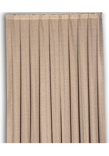 Krem Keten Tül Perde Yüksek Kalite Pilesiz Extraforlu Düz Dikim-krem Krem
