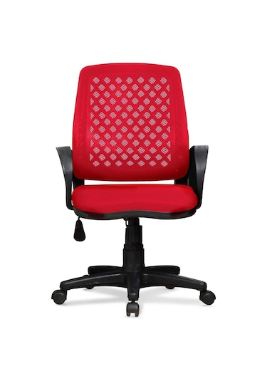 Ev Ve Ofis Çalışma Sandalyesi Bilgisayar Ve Sekreter Koltuğu Petek Model Kırmızı