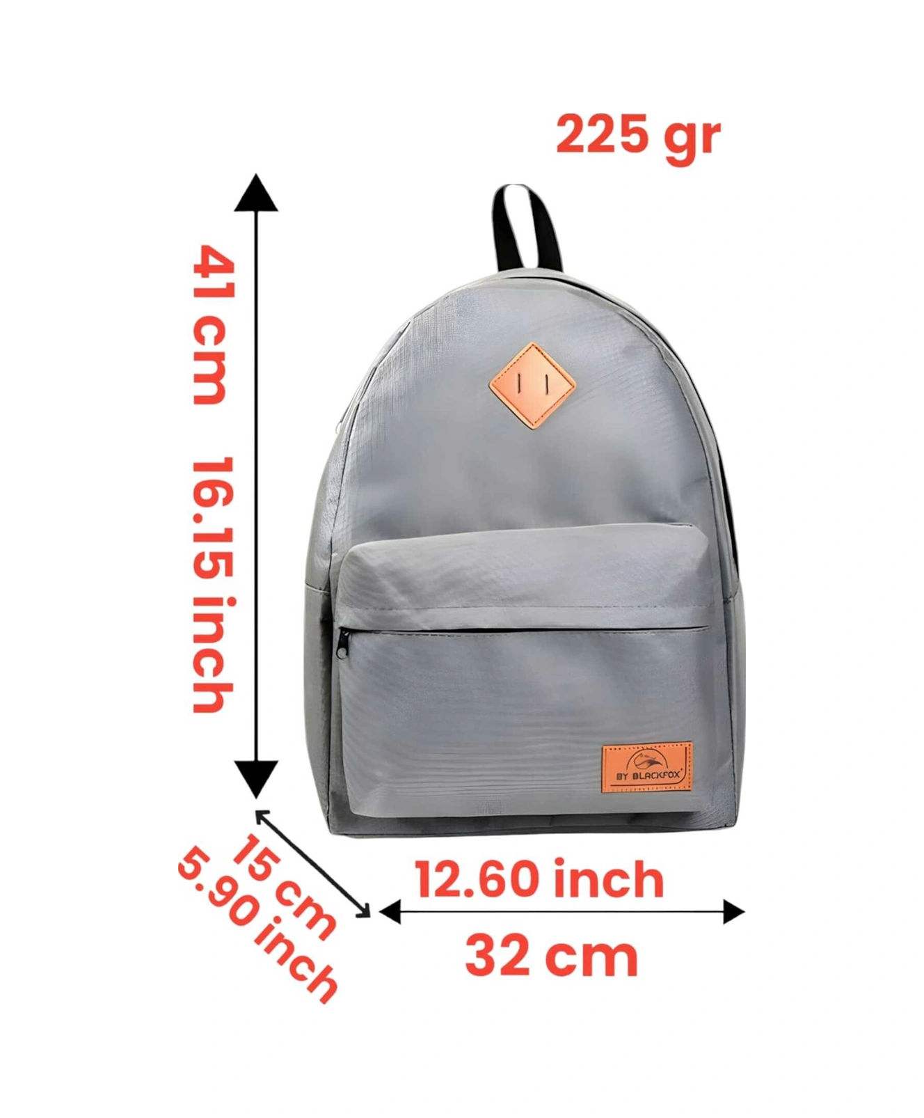 Tezzgelsin Unisex Su Geçirmez Günlük Kullanım Sırt Çantası Gri