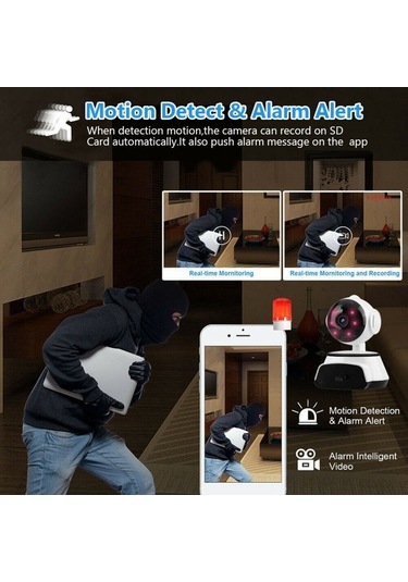 Flybuy İç Mekan Wıfı Güvenlik Kamerası-22, Akıllı Kablosuz Ip Kamera Gece Görüşü